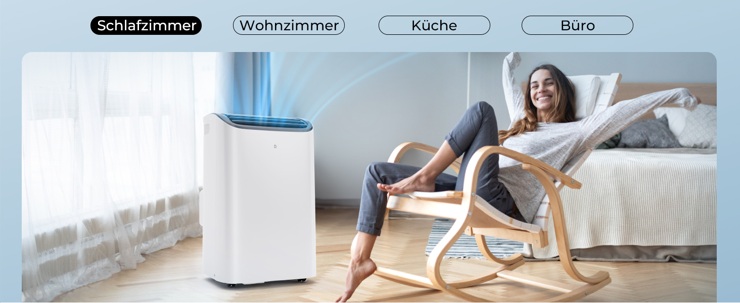 Мобільний кондиціонер 9000 BTU з вихідним шлангом | 4-в-1 | Тиха робота <48 dB | Digital display + пульт | Комплект для встановлення у вікно | Таймер 24h | Для приміщень до 25 м² (12000 BTU)