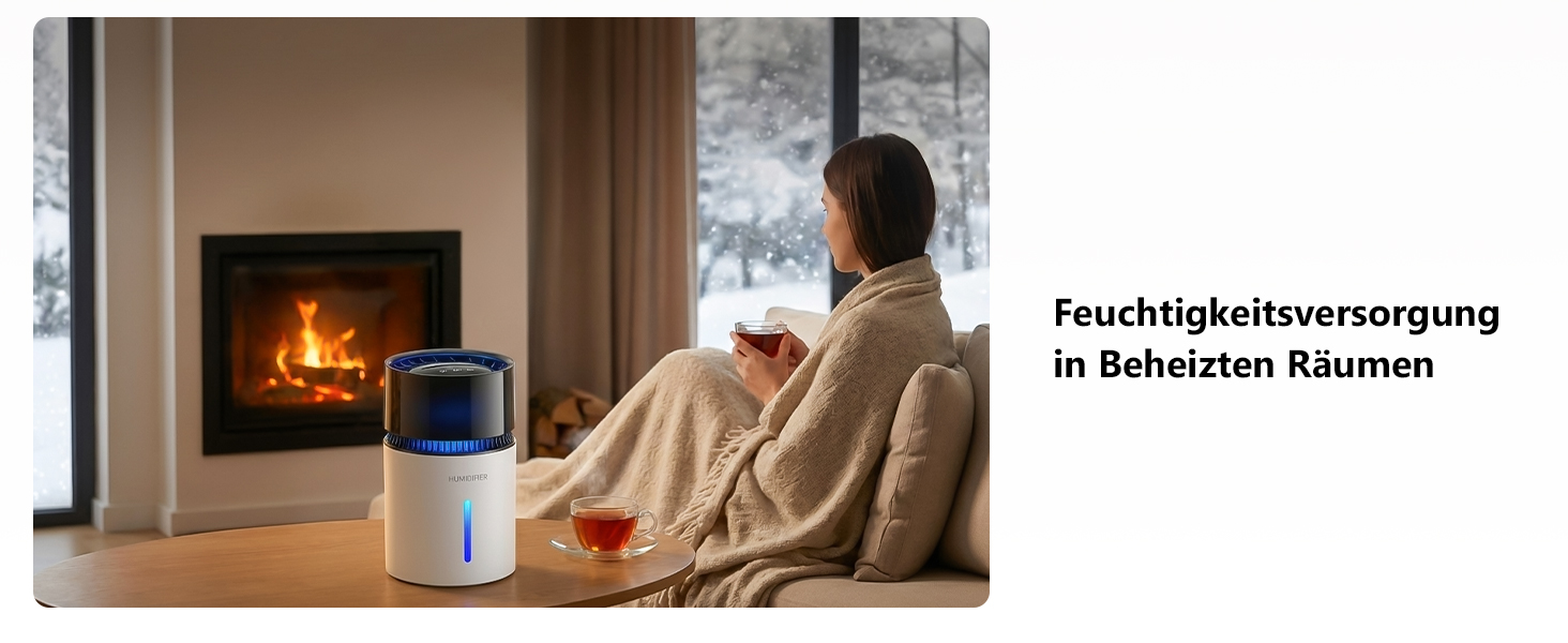 Зволожувач повітря 3L з верхнім заповненням, фільтром, для спальні, до 35 годин, таймер, автовимкнення, тихий (19dB), 5 режимів туману, смарт-зволожувач для спальні, дитячої кімнати, рослин, білий