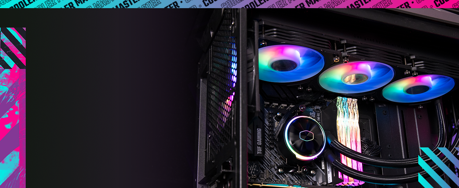 Cooler Master MasterLiquid PL Flux: Система водяного охолодження CPU з 2 x 120мм вентиляторами, білий (360, Flux)