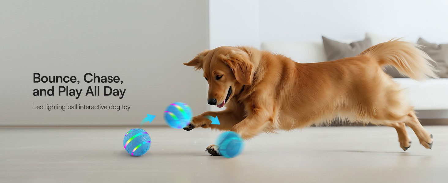 Інтерактивна LED-куля для собак ALL FOR PAWS: активна гра з підсвічуванням, USB-зарядка, для розваг та руху