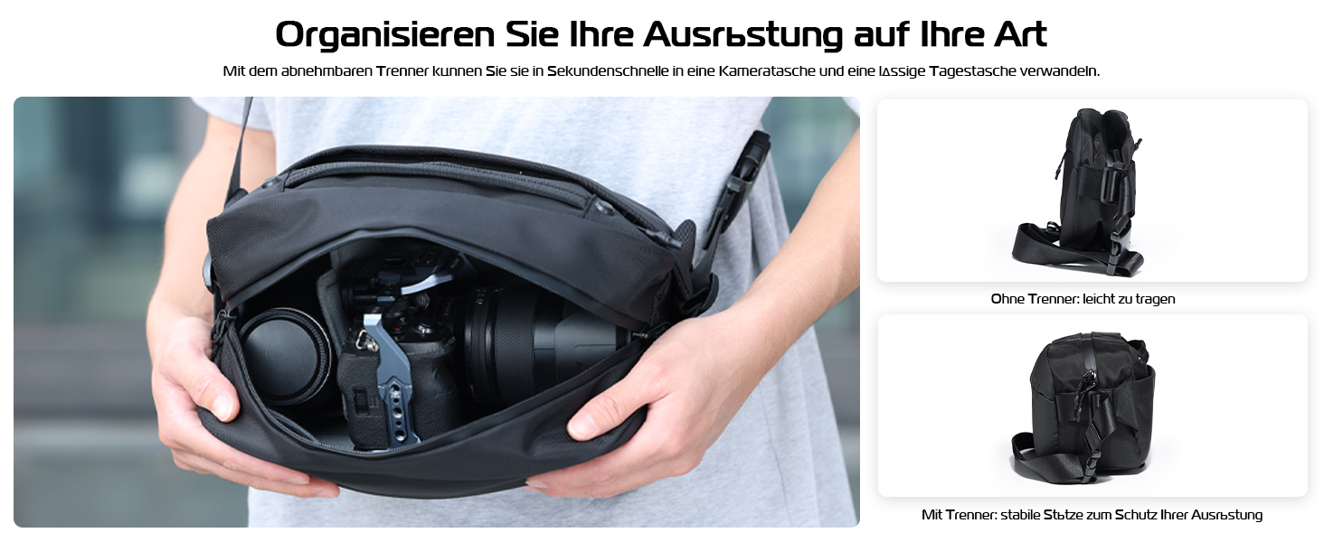 Чохол для камери ULANZI: водонепроникний, 10L, для DSLR/SLR/беззеркальних камер, з регульованим ременем, для фотозйомки на відкритому повітрі, з кишенями на блискавці та захистом від крадіжок