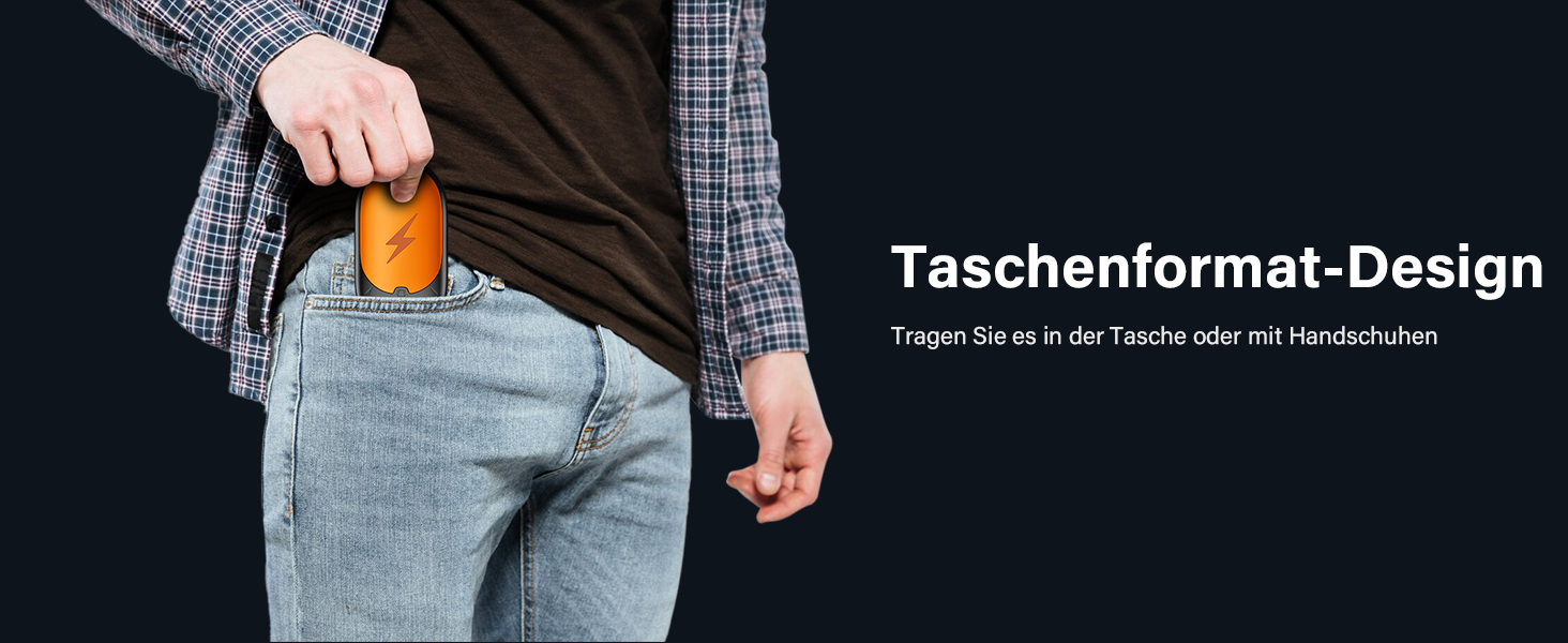 Електричні грілки для рук 2 шт. - Ultraleicht, багаторазові, USB, 3 режими, до 24 годин, для активного відпочинку взимку (Оранжевий)