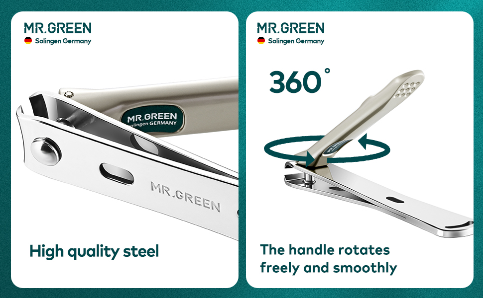 Набір для манікюру Mr. Green: 3 шт. кусачки для нігтів, пінцет, Solingen Edelstahl, шкіряний футляр