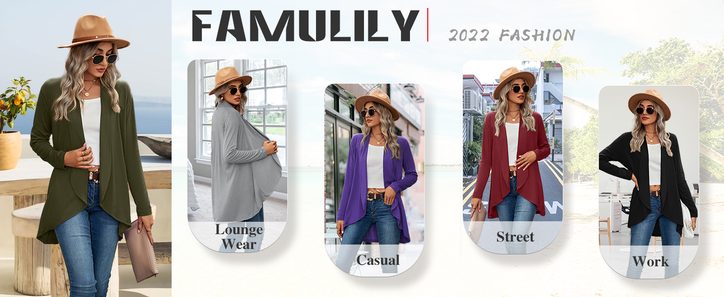 Кардиган жіночий з довгими рукавами, відкритий спереду, в'язаний, однотонний, модель водоспад, світшот, верхній одяг, армійний зелений