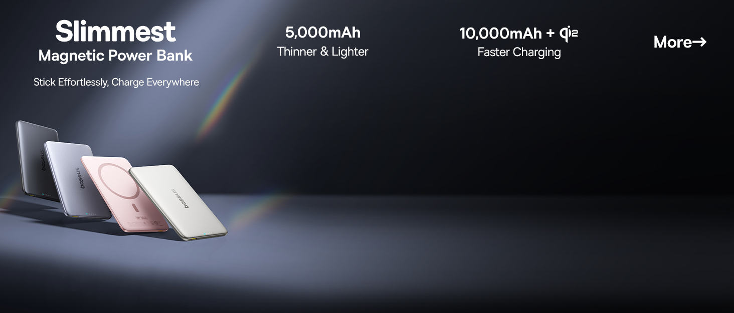 Power Bank Baseus Enerfill MagSafe 10000mAh 22.5W Чорний - Бездротова зарядка MagSafe для iPhone