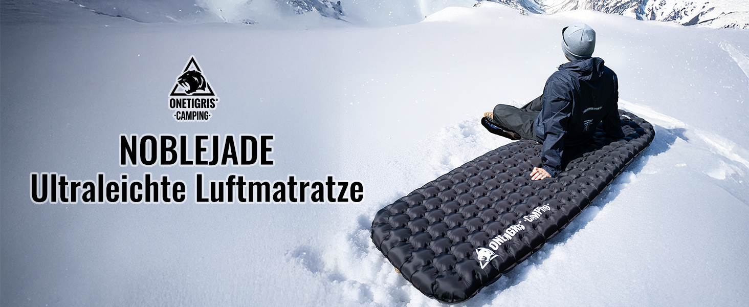 Каремат надувний OneTigris NOBLEJADE 10 см для кемпінгу, туризму, автомобіля (R-7.3) з помпою