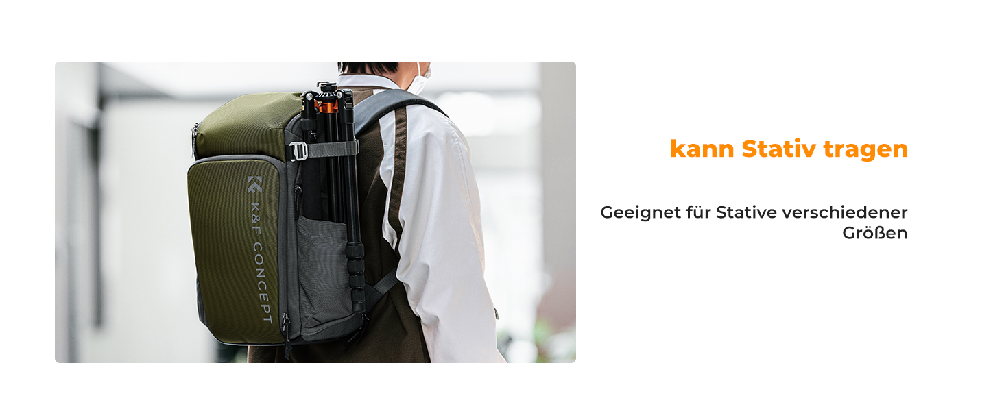 Рюкзак для фотокамери K&F Concept Alpha, 25L, чорний, з відділенням для 16-дюймового ноутбука, сумісний з Canon/Nikon/Sony/DJI Mavic