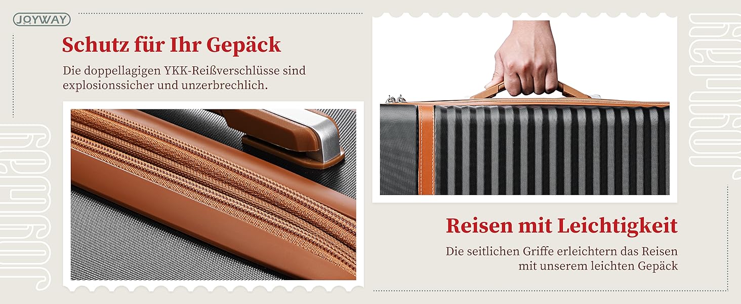 Чохол-валіза Joyway ABS, розширюваний, на 4 колесах з TSA-замком, набір (1 велика сумка, 1 косметичка, чорний, M)