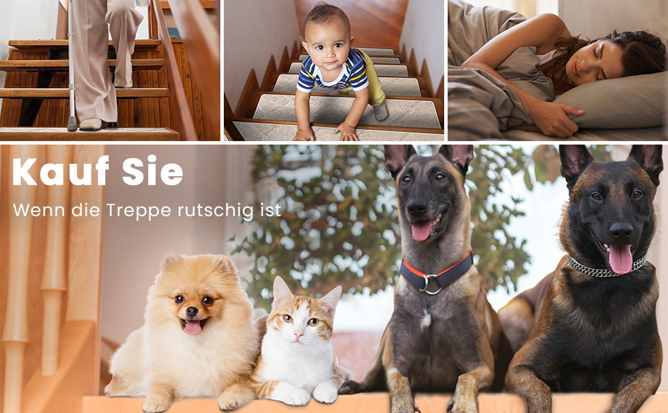 Килимок на сходи, 15 шт., самоклеючий, антиковзаючий, для дому. Розмір: 55x19 см (також 65x20 см), бежевий. Захист для дітей, домашніх тварин та літніх людей.