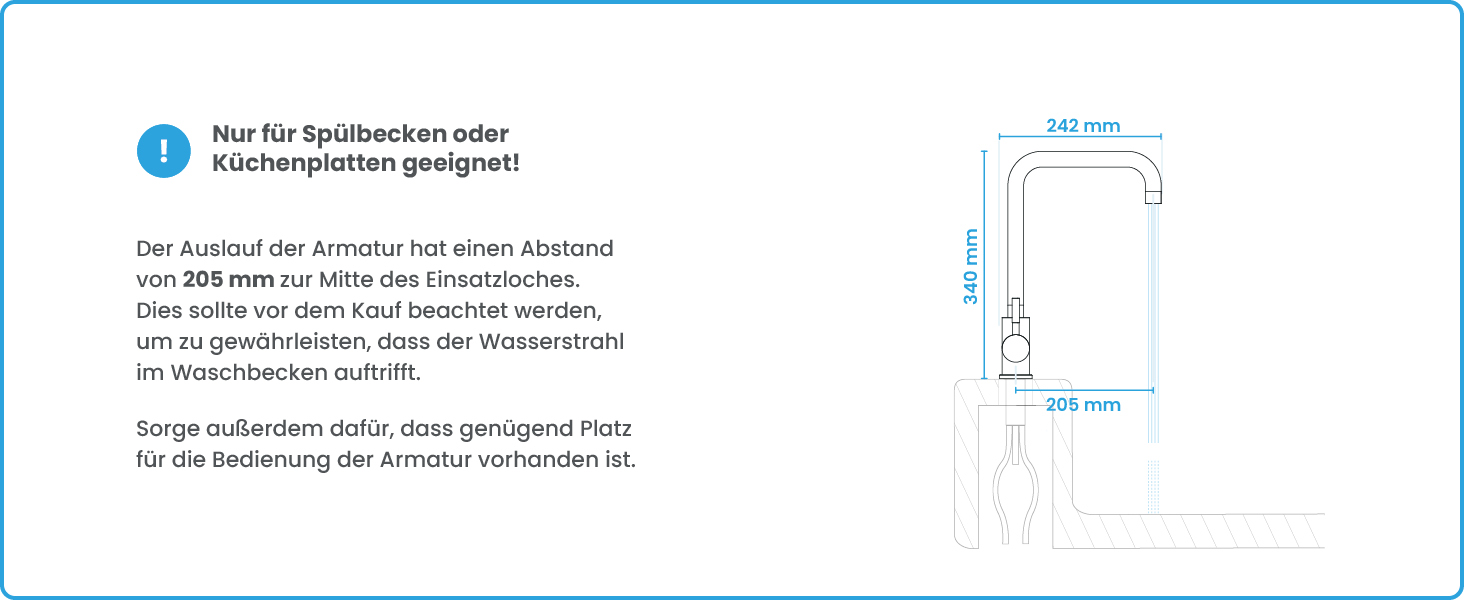 Кухонний змішувач Bächlein Plivo з нержавіючої сталі – одноручний, поворотний вилив, масивний дизайн, для кухні
