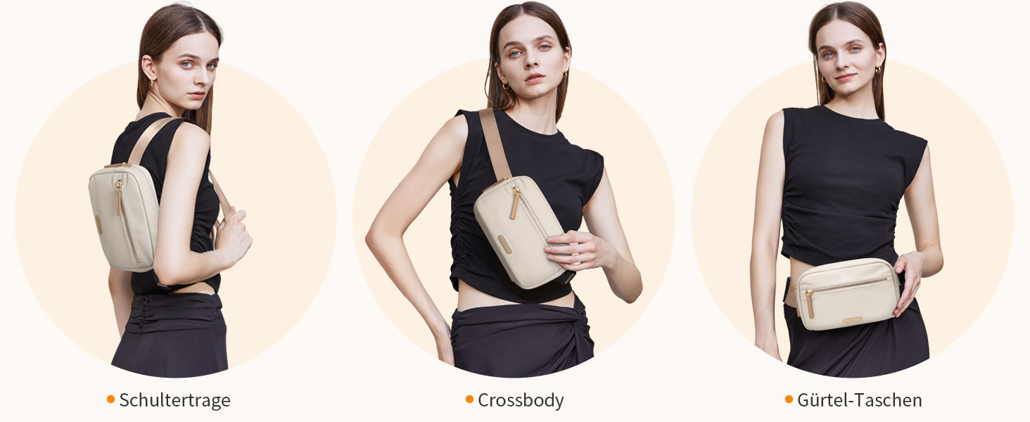 Жіноча бананка на пояс, чоловіча бананка, спортивна бананка, сумка через плече, кросбоді, бананка на регульованому ремінці, бежева, насичений абрикосовий колір, L