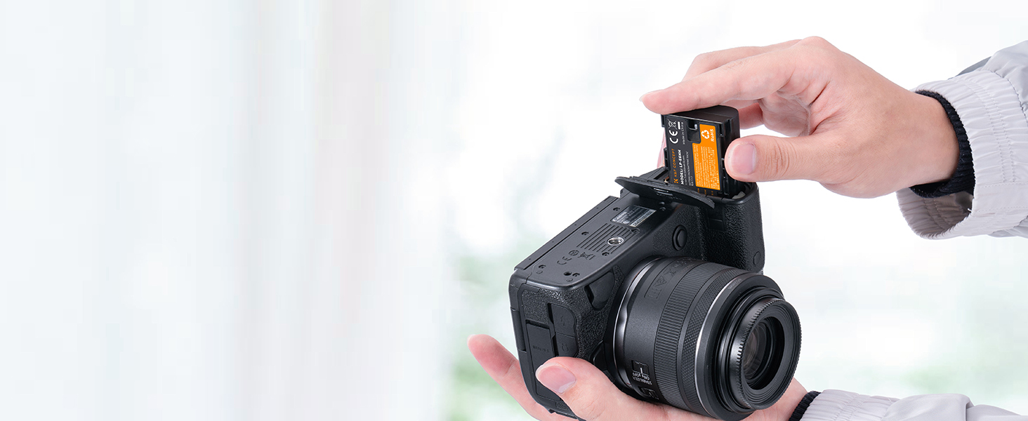 Акумулятор K&F Concept LP-E6NH для Canon EOS 90D/80D/70D/5D Mark II III IV/5DS SR/6D/6D Mark II (2 шт.) з зарядним пристроєм