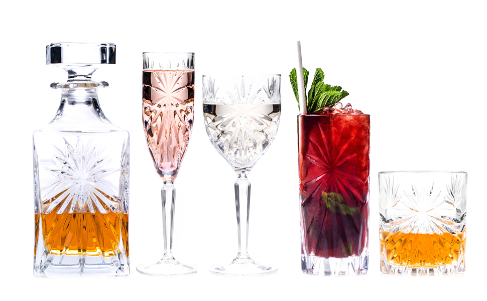 Набір келихів для шампанського та просекко Oasis (6 шт.), 160 мл, кришталеві, стійкі до миття в посудомийній машині, для весілля та свят