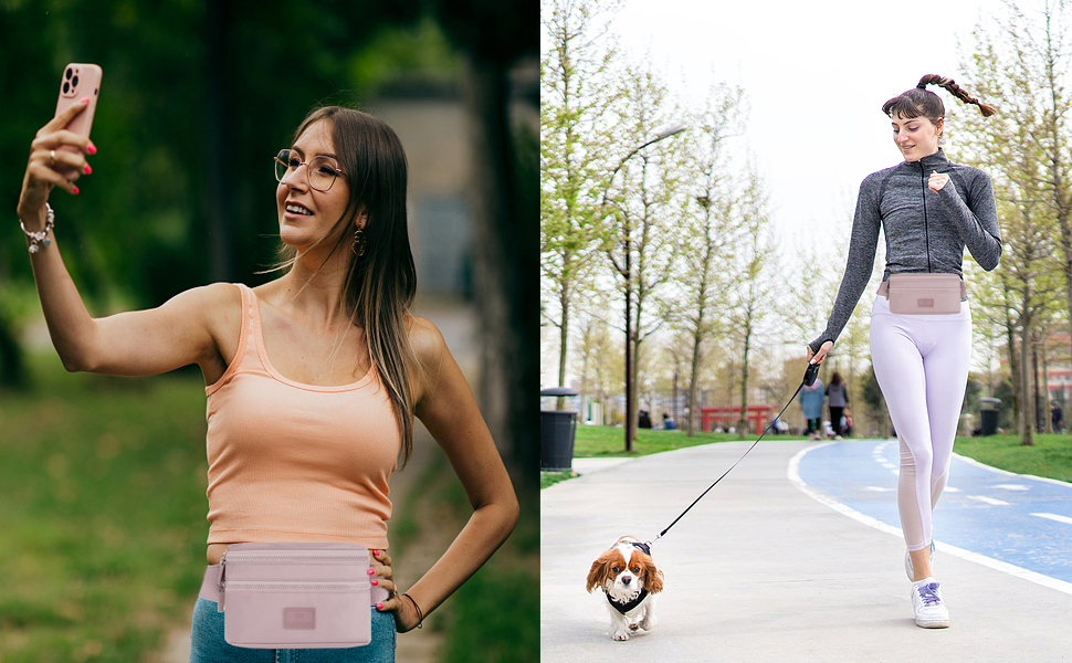 Поясна сумка на пояс для жінок та чоловіків, спортивна, водовідштовхувальна, для бігу (фіолетовий)