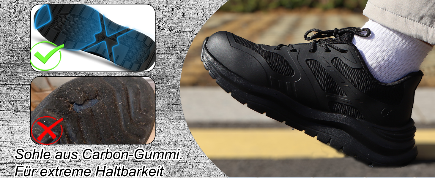 Черевики безпеки унісекс з металевим носком. Легкі, антиковзкі, дихаючі, водонепроникні літні черевики з посиленою підошвою (35 EU, M103 Чорний)