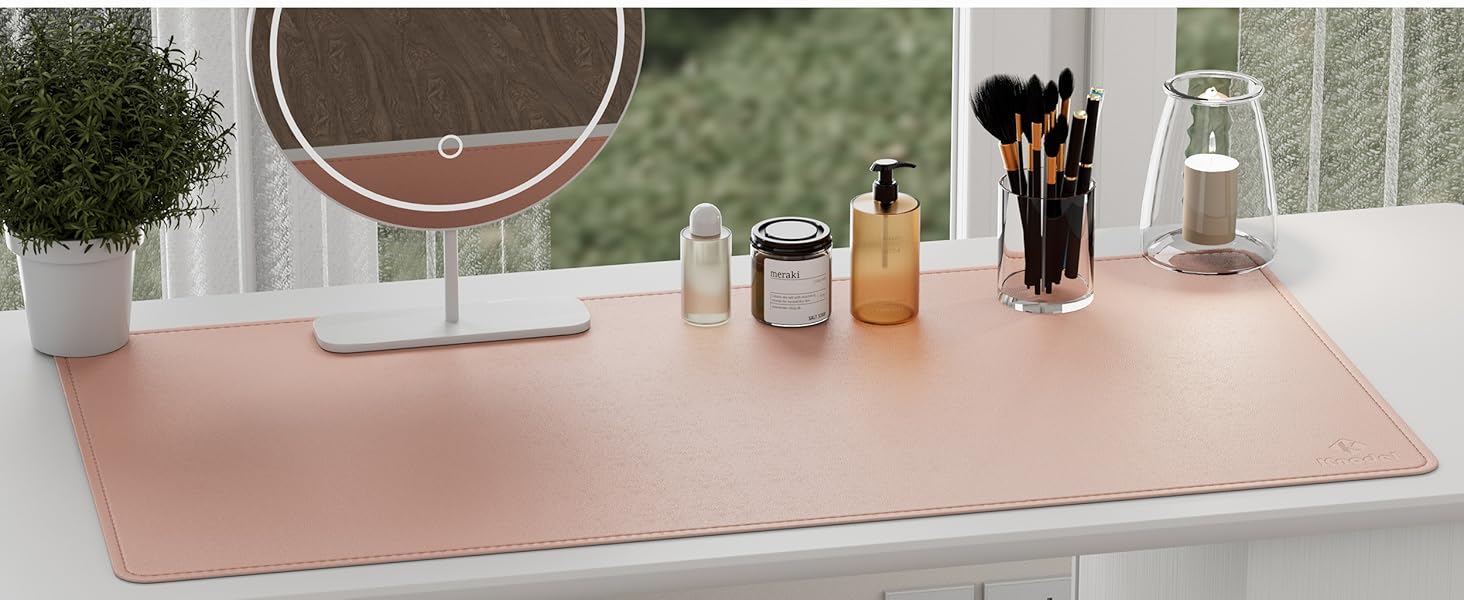 Підкладка для столу K Knodel 80x40 см, PVC-шкіра, вологостійка, чорна | для офісу