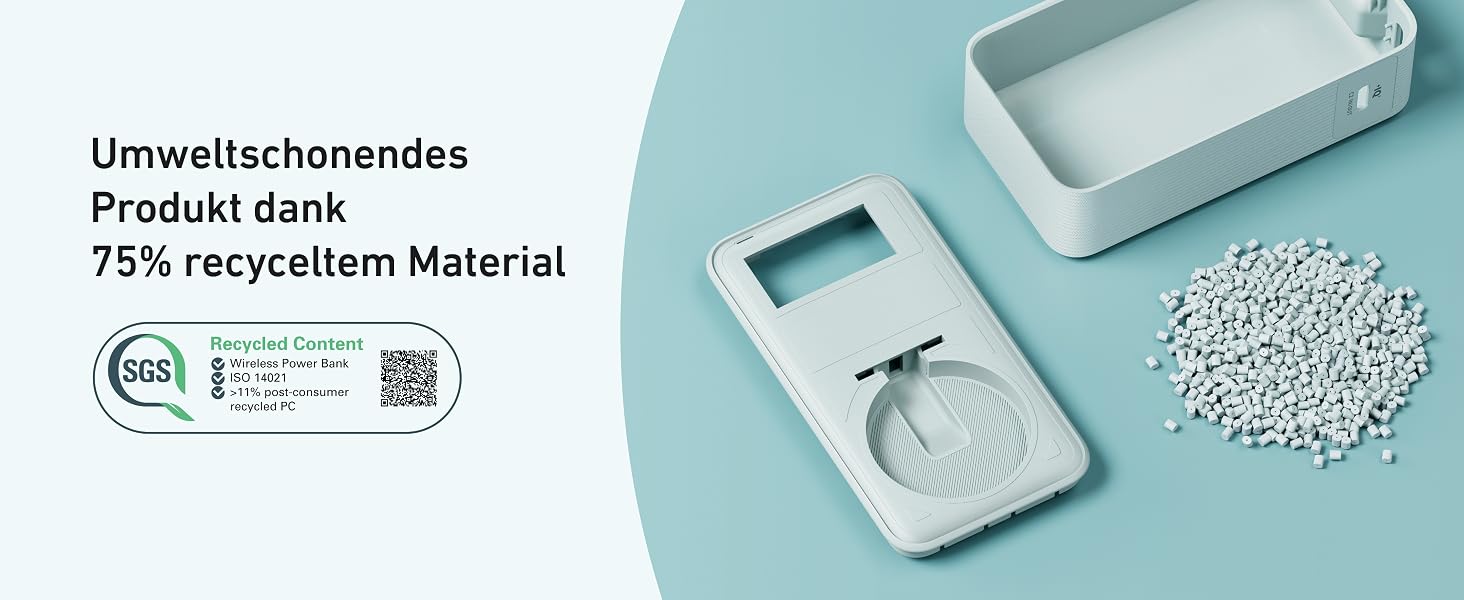 Повербанк Anker MagGo 10000mAh 35W з вбудованим USB-C кабелем для Apple Watch, iPhone 17/16/15, Samsung, iPad, AirPods (Зелений)