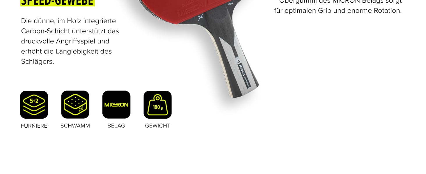 Стіл тенісний, ракетка JOOLA Carbon Pro, схвалена ITTF, професійна, для змагань