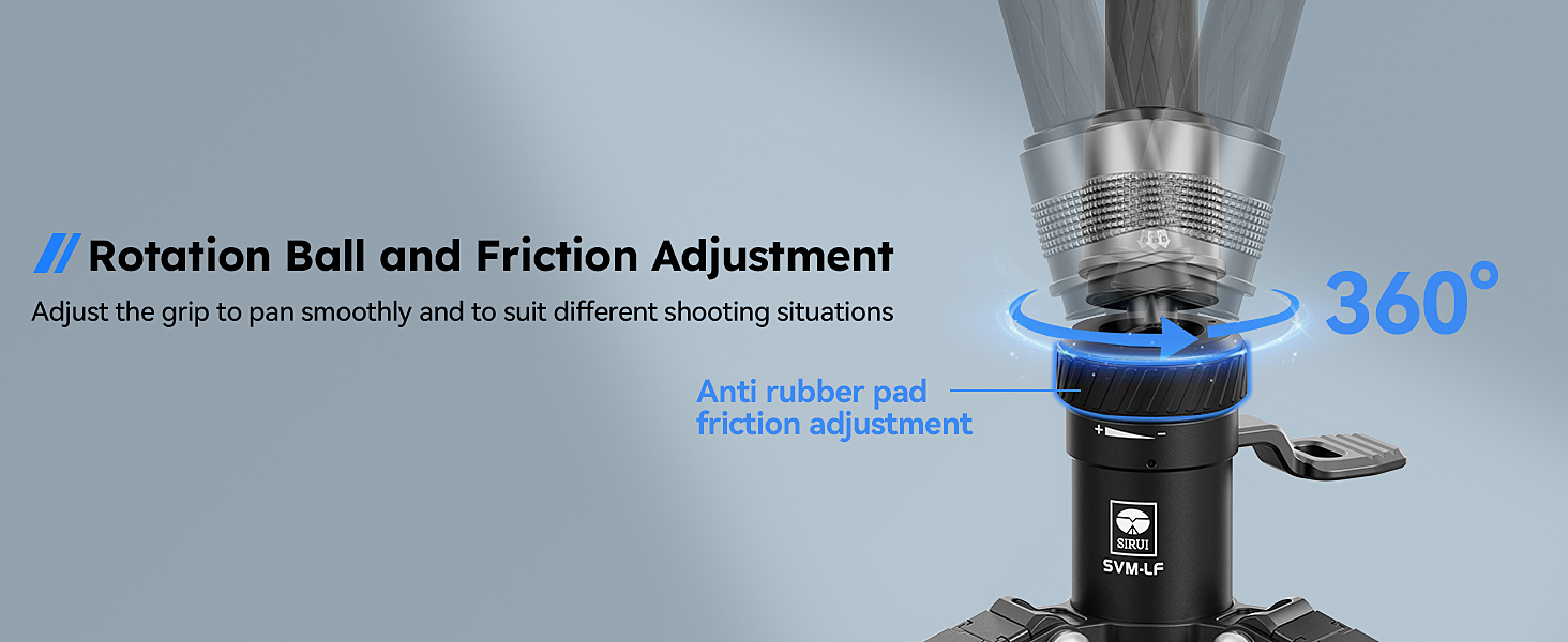 SIRUI Монопод з вуглецевого волокна з системою швидкого кріплення | 165см, професійний, 3-в-1, вантажопідйомність 10кг, для DSLR та відео (SVM-145P)