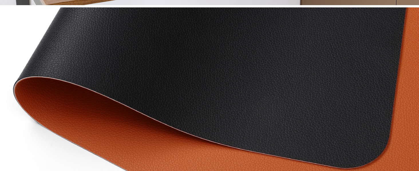 Підкладка для столу двостороння, антиковзаюча, з штучної шкіри, 40 x 80 см (сірий, салатовий) / 80 x 40 см