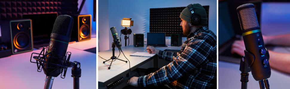 Мікрофон конденсаторний великої мембрани Mackie EM-91C для професійних студійних записів, XLR