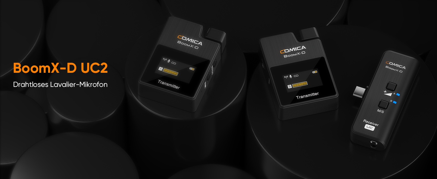 COMICA BoomX-DUC2: Бездротовий мікрофон для смартфона та ноутбука (USB-C) - ідеальний для влогів, подкастів та стрімінгу