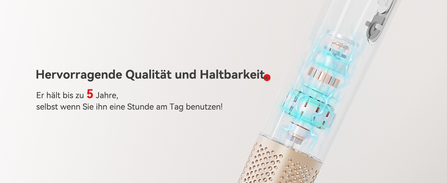 Фен з дифузором, потужний фен з мотором 160 000 об/хв, іонізатор, 500 млн негативних іонів, для подорожей та дому (сірий), сірий дифузор