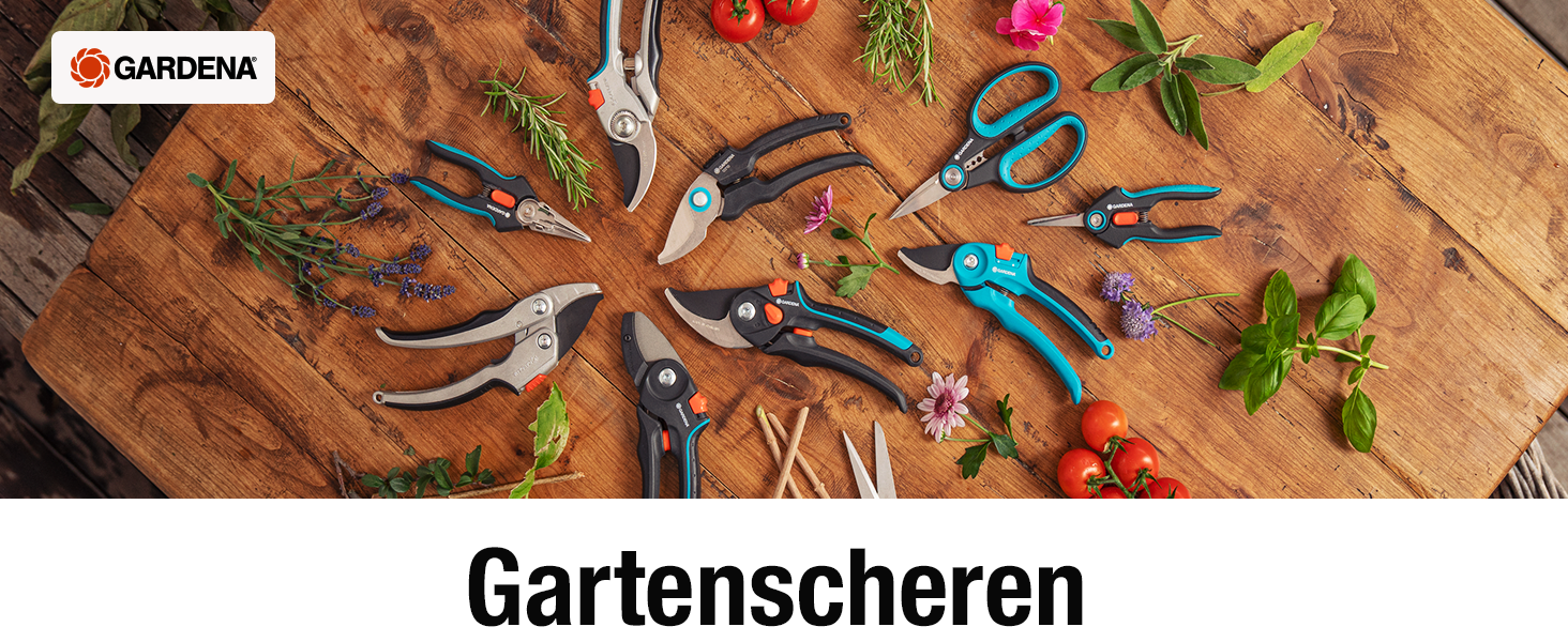 Секатор Gardena B+/L із алюмінієвими ручками, преміум байпас для гілок до 24 мм, змінне лезо