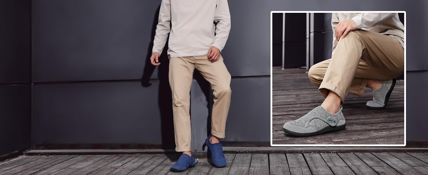 SMajong Теплі домашні тапочки для чоловіків та жінок. Зручні, неслизькі, легкі, з повним закриттям, з фетру. Для дому та вулиці. Розміри 36-46. Колір: червоний.