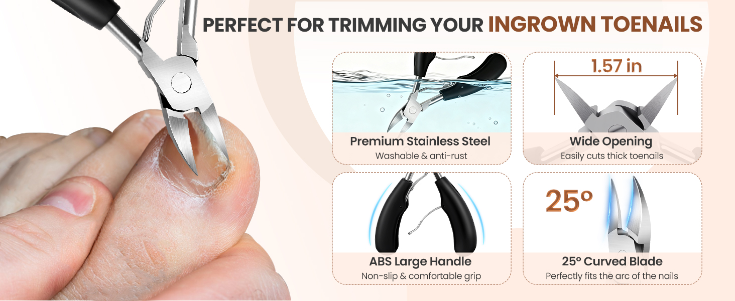 Кусачки для нігтів для літніх людей з товстими нігтями Zehennagelknipser: професійні кусачки з гострим вигнутим лезом та пилкою, нержавіюча сталь