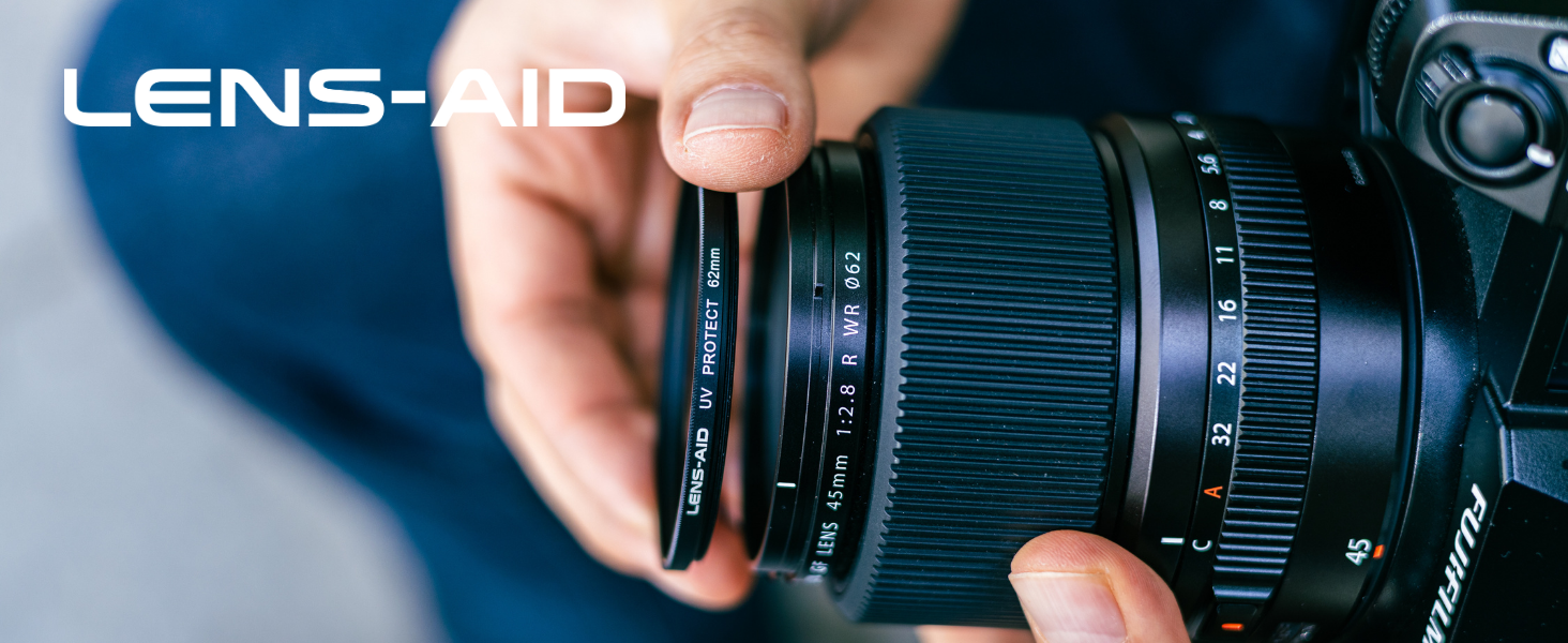 Фільтр об'єктива Lens-Aid UV 49mm зі склом Schott B270 – захист від ультрафіолету з 18-шаровим покриттям проти подряпин, пилу та піску. Ефект лотоса (стійкий до олії та води)