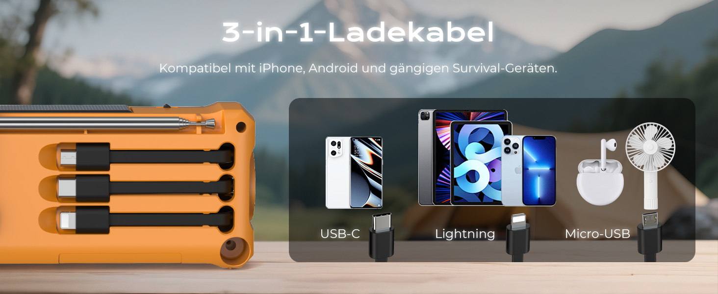 Радіо PRUNUS J-366 FM/AM/SW: Кисневе радіо, радіоприймач для надзвичайних ситуацій з акумулятором 2000mAh, ліхтарик, SOS-сигнал, зарядка для телефону. Чорний.