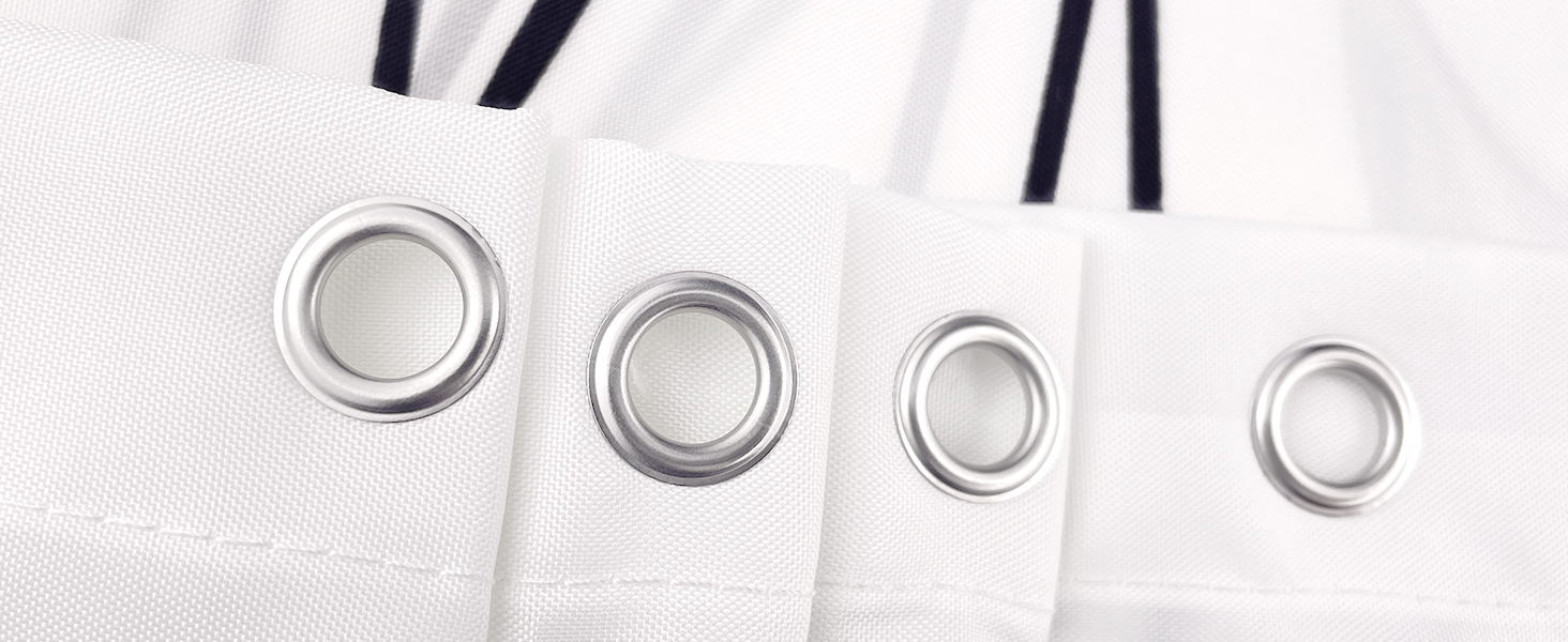 Штора для душу Weizenohr 180x200 см, з утяжеленим краєм, антигрибкова, водовідштовхувальна, поліестер, з кільцями (1 шт)