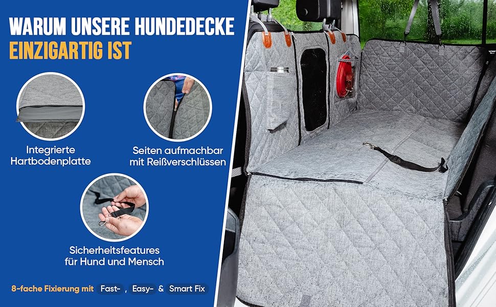 Захист для автокрісла собаки ZooNice: водовідштовхуючий, стійкий до подряпин з боковим захистом | Premium захист сидіння авто для собак | Універсальний чохол на сидіння для собак в авто та SUV