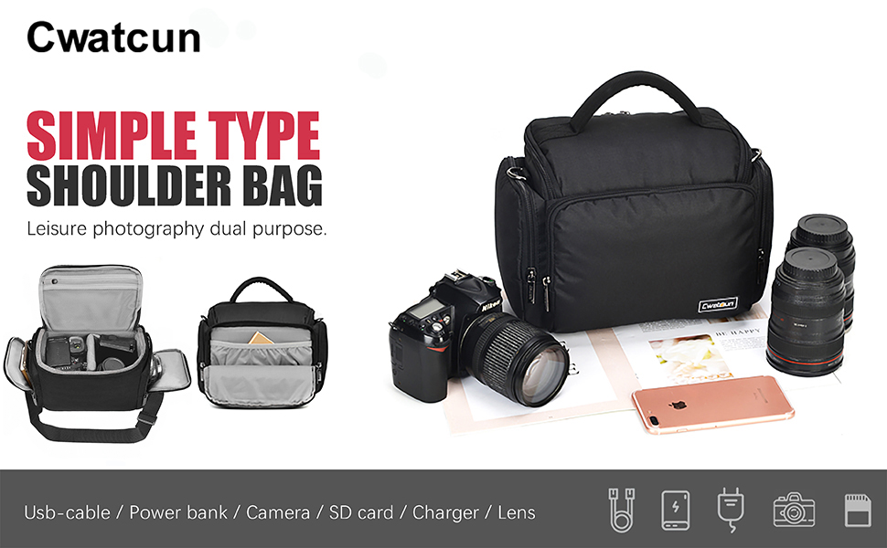 Чохол для камери Cwatcun: водонепроникний, для Canon, Nikon, Sony (SLR/DSLR), з кріпленням на плече