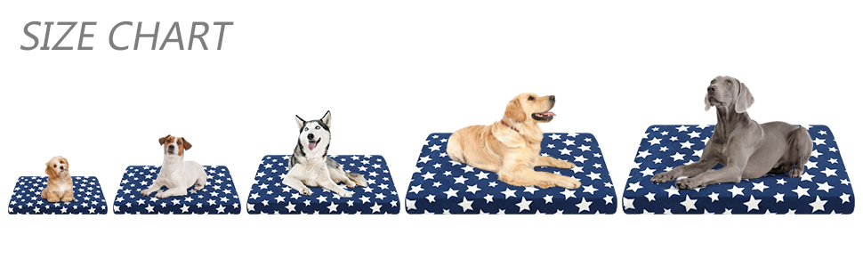 Лежанка для собак EMPSIGN, м'який килимок для перенесення, лежанка для собак знімний та пральний чохол, водонепроникна, для маленьких собак, 61x46x6.6 см, блакитна