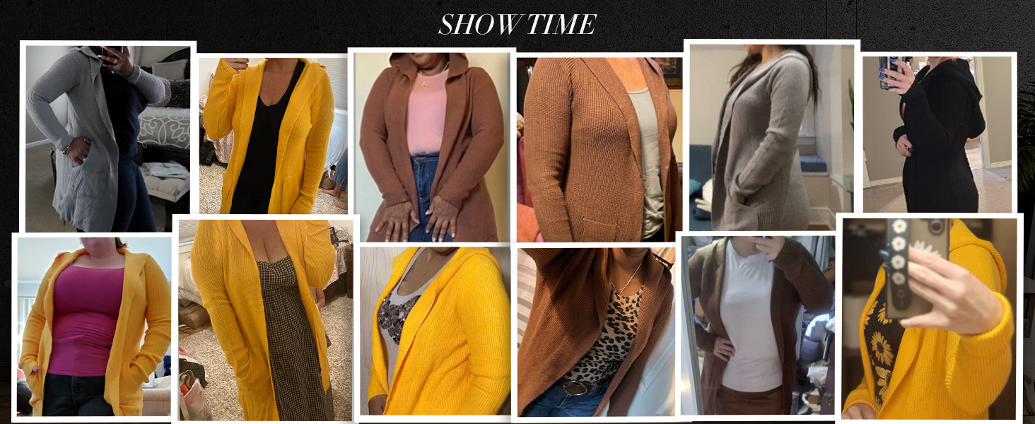 Жіночий трикотажний кардиган JUOIANTANG з довгими рукавами, кишенями та капюшоном, сірий, S-XXL