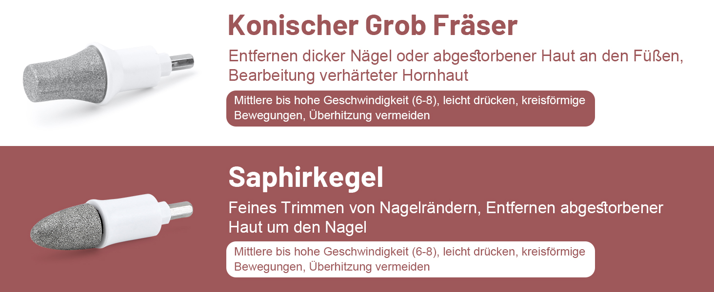 Електричний набір для манікюру та педикюру AOMEES з 9 насадками, 5 швидкостей, LED-підсвічуванням та сумкою для зберігання