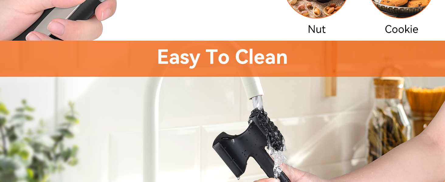 HOOMIL Fleischklopfer: подвійний молоток для відбивання м'яса з антипригарним покриттям, для шніцелів, стейків, сріблястий (квадратний, матовий чорний)