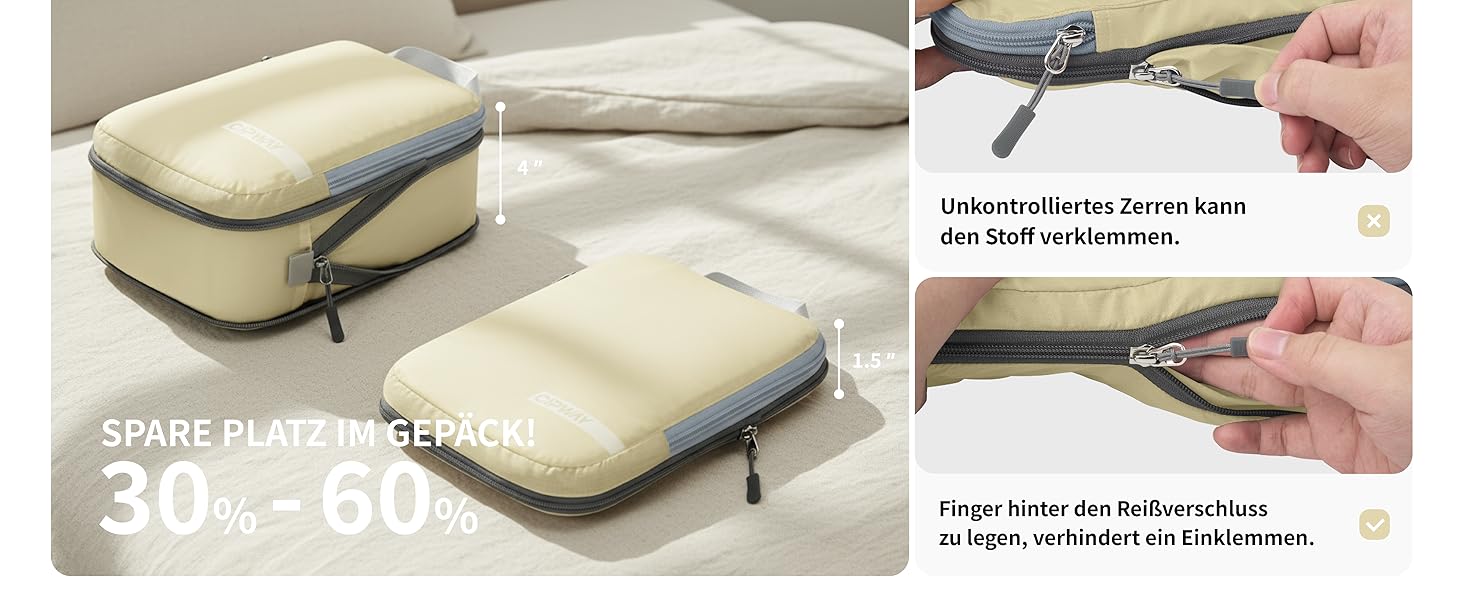 Набір кубиків-органайзерів для подорожей Cipway, 6 шт, білий, розширюваний, ультралегкий