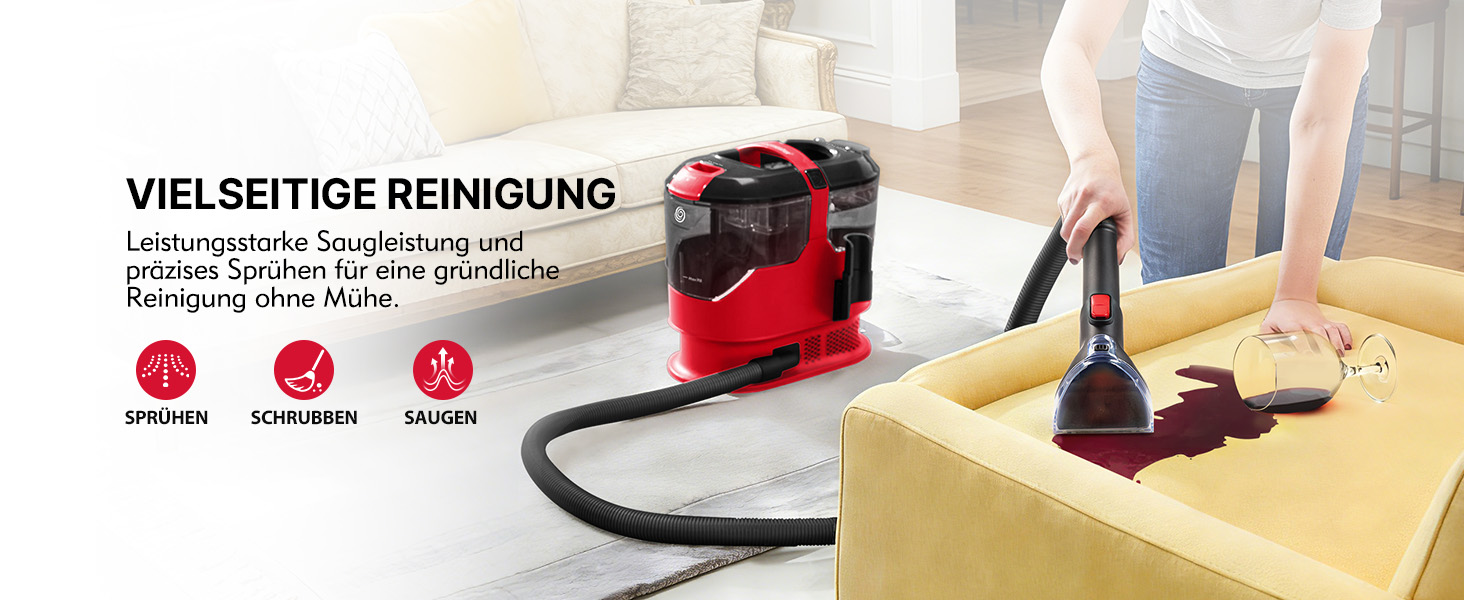 Пилосос миючий Vacmaster STMEUB01 для килимів, м'яких меблів та автомобіля 600W, 15KPA
