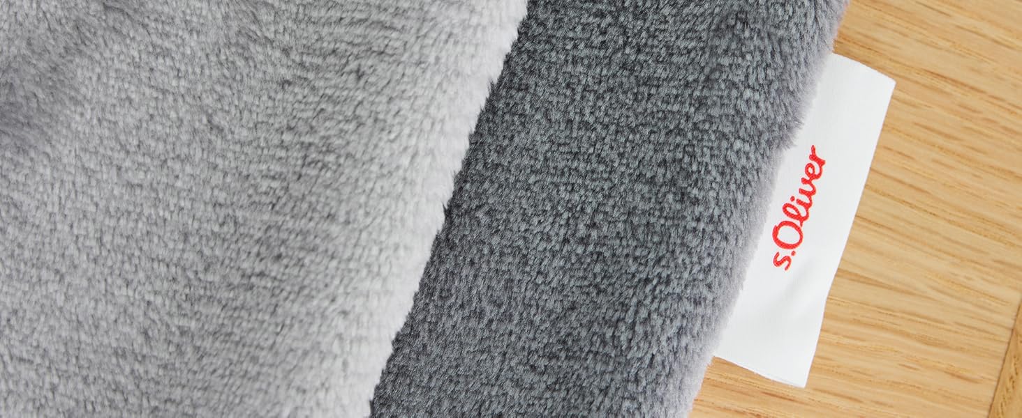 Плед s.Oliver Doublesoft 150x200 см, надзвичайно м'який і теплий, поліестер, сірий/світло-сірий