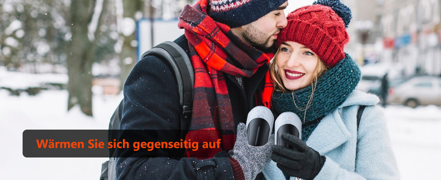 Електричні грілки для рук OUTJUT, 6000mAh, 3 режими нагріву, USB, 2 шт. - для спорту та подарунок