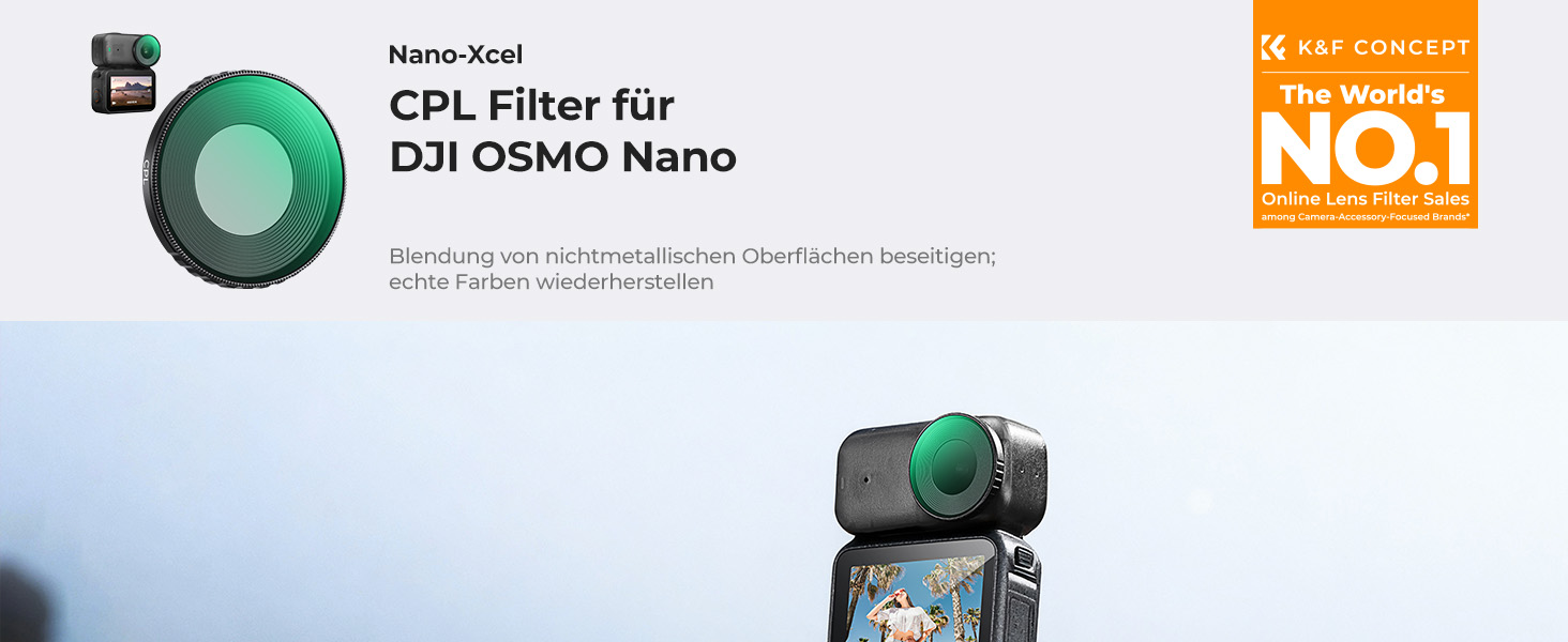 Набір ND-фільтрів K&F Concept (ND8, ND16, ND32, ND64) для DJI Osmo Nano, 4 шт, багатошарове HD-скло, алюмінієва рама, FD151
