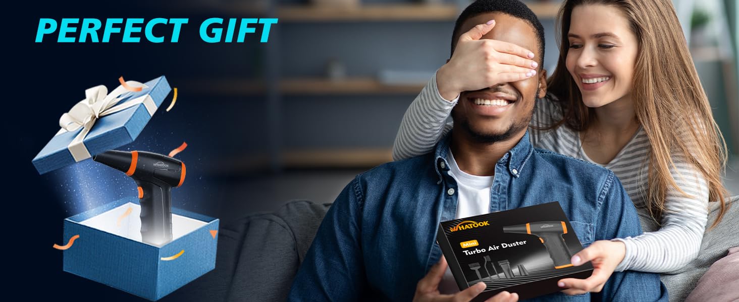 Електричний пилосос-фен WHATOOK Mini: 3 швидкості, 150000 обертів/хв, акумулятор 8000mAh, LED, для чищення ноутбука, клавіатури, авто