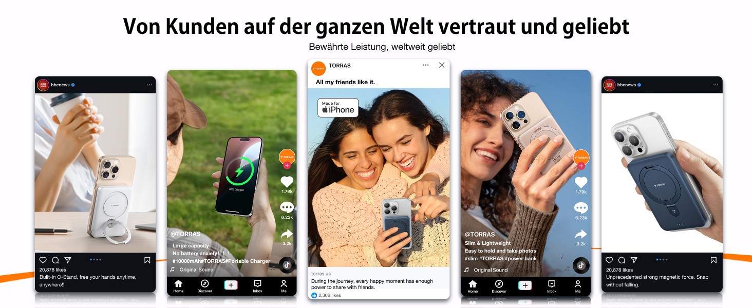 TORRAS Power Bank 5000mAh з MagSafe, 22.5W PD, USB-C, для iPhone 17 Pro Max та інших моделей