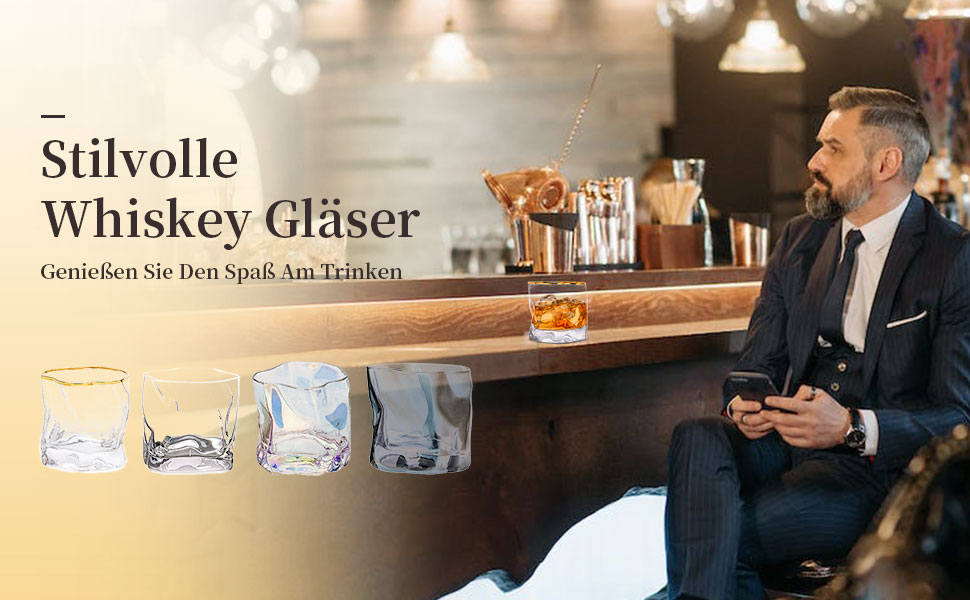 Набір склянок для віскі з нерівними гранями, 6 шт. Об'єм 250 мл. Стильні келихи для скотчу, бурбону, рому. Ідеальний подарунок для тата, чоловіка, друзів. Прозорі скляні келихи для бару.