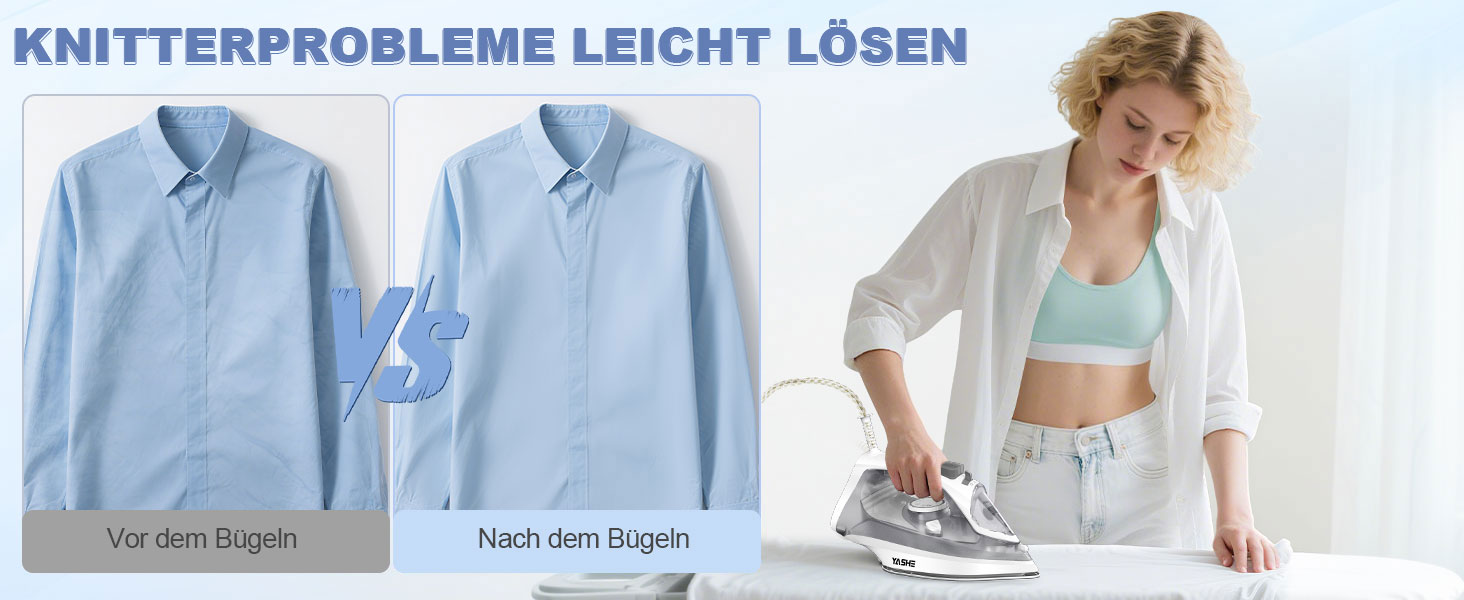 Пароочисник 2300W з антипригарною підошвою, 300 мл резервуар, постійна подача пари 25 г/хв, паровий удар 150 г/хв, самоочищення, захист від накипу та запобігання протіканню. Великий об'єм.