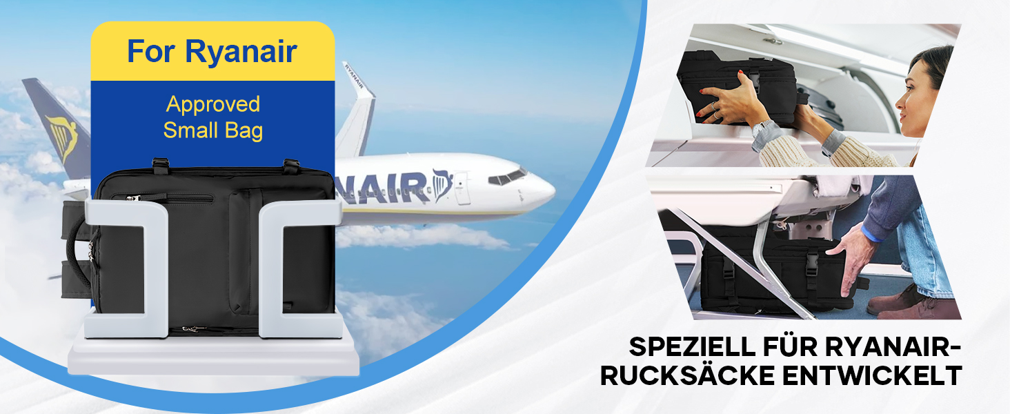 Рюкзак для ручної поклажі SZLX Ryanair/EasyJet, водонепроникний, з відділенням для взуття, під сидіння, для подорожей, для жінок і чоловіків, для ноутбука 14