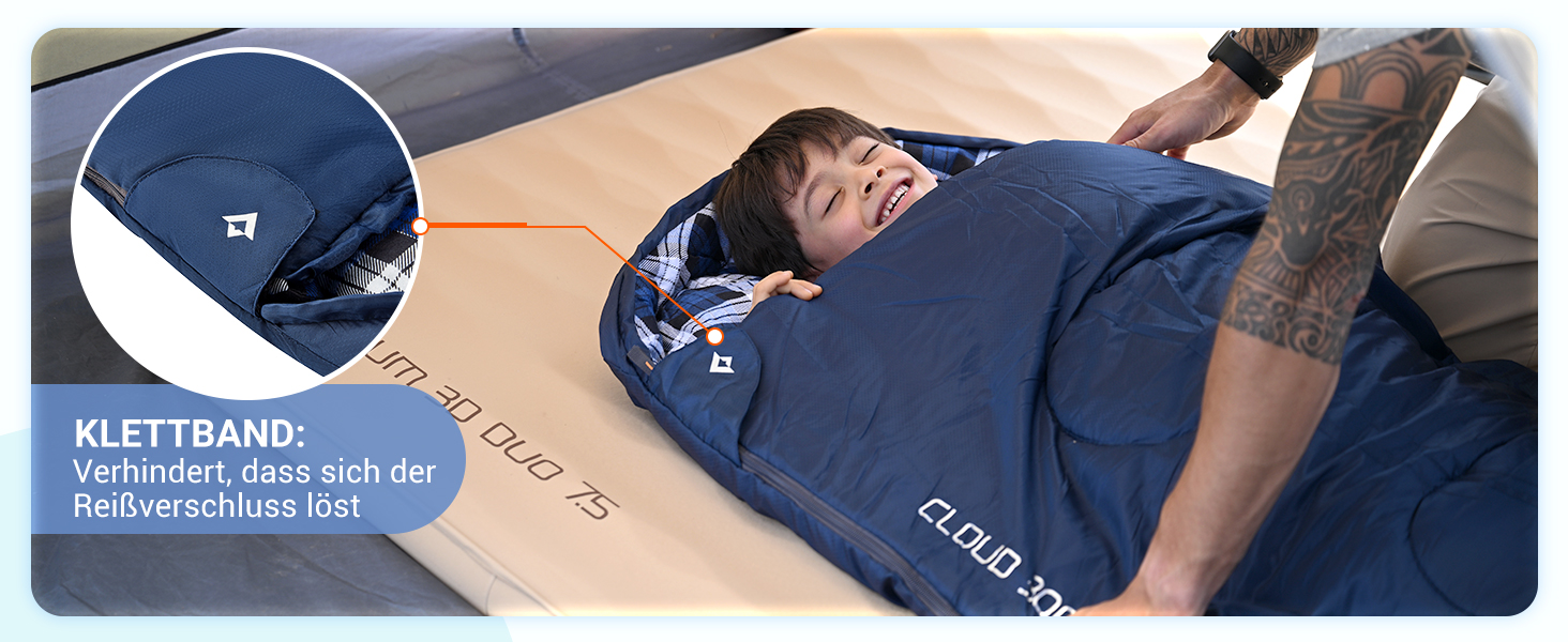 KingCamp Kids Sleeping Bag - Winter Warmth & 3-4 Season Comfort for Camping & Trekking - 170x70cm, 7°C Rating